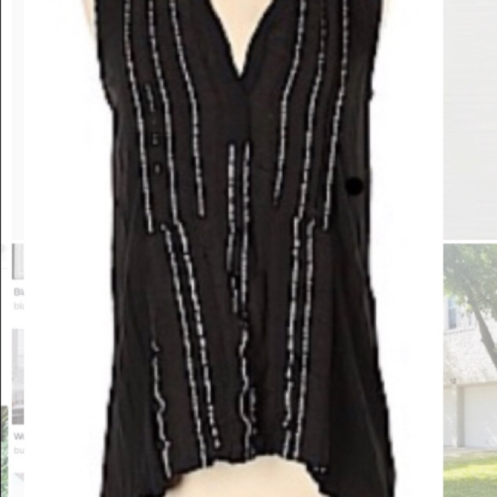 Anthropologie Deletta  black and white top